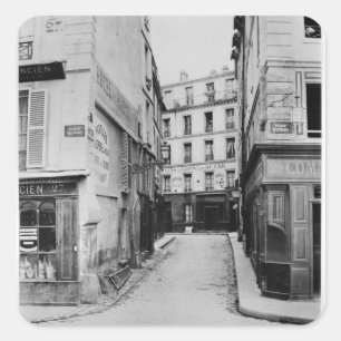 Rue Maitre Albert Paris, 1858-78 Vierkante Sticker