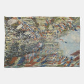 Rue Montorgueil in Parijs door Claude Monet Theedoek (Horizontaal)