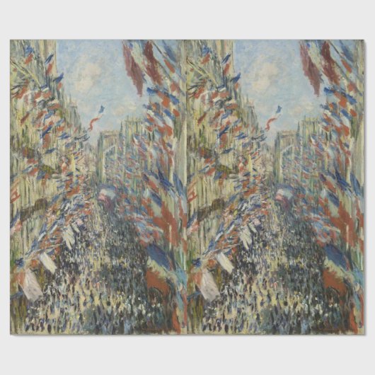 Rue Montorgueil in Paris Claude Monet Cadeaupapier (Vlak)