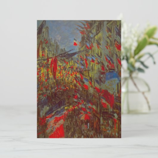 Rue Montorgueil met Flags van Claude Monet (Staand voorkant)