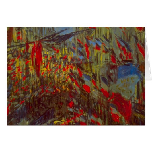 Rue Montorgueil met Flags van Claude Monet (Voorkant Horizontaal)