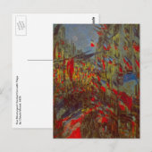 Rue Montorgueil met Flags van Claude Monet Briefkaart (Voorkant / Achterkant)