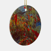 Rue Montorgueil met Flags van Claude Monet Keramisch Ornament (Rechts)