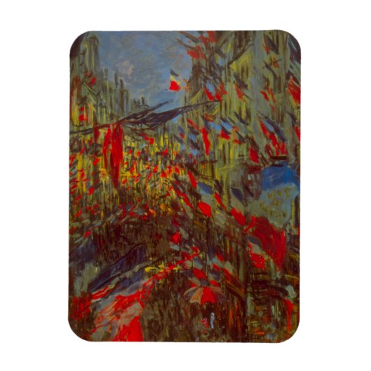 Rue Montorgueil met Flags van Claude Monet Magneet (Verticaal)