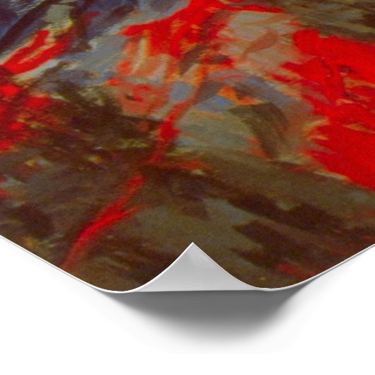 Rue Montorgueil met Flags van Claude Monet Poster (Hoek)