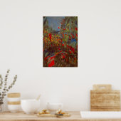 Rue Montorgueil met Flags van Claude Monet Poster (Keuken)