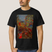 Rue Montorgueil met Flags van Claude Monet T-shirt (Voorkant)