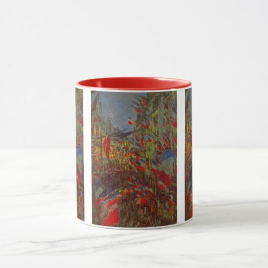 Rue Montorgueil met vlaggen door Claude Monet Mok (Midden)