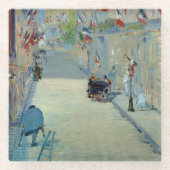 Rue Mosnier met Flags Manet Fine Art Painting Glazen Onderzetter (Voorkant)
