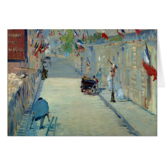 Rue Mosnier met Flags Manet French France Art (Voorkant Horizontaal)