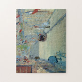 Rue Mosnier met Flags Manet French France Art Legpuzzel (Verticaal)