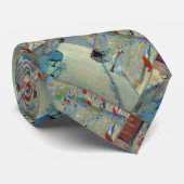 Rue Mosnier met vlaggen Manet schilderij stropdas (Opgerold)