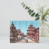 RUE PRINCIPALE DANS PATAN, NÉPAL (1887) BRIEFKAART (Staand voorkant)