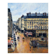Rue Saint-Honoré in de middag Camille Pissarro