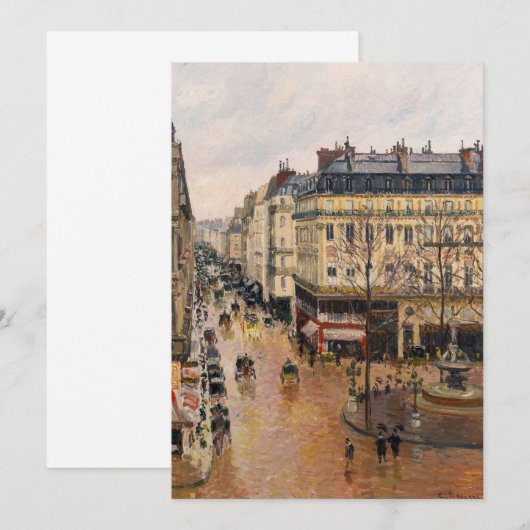 Rue Saint-Honore in de namiddag, effect van de reg Bedankkaart (Voorkant / Achterkant)