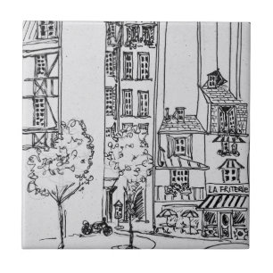 Rue Saint-Julien-le-Pauvre   Parijs, Frankrijk Tegeltje