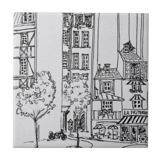 Rue Saint-Julien-le-Pauvre | Parijs, Frankrijk Tegeltje (Voorkant)