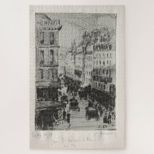 Rue Saint-Lazare, Parijs (1897) door Camille Pissa Legpuzzel
