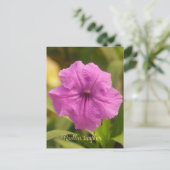 Ruellia simplex feestdagenkaart (Staand voorkant)