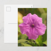 Ruellia simplex feestdagenkaart (Voorkant / Achterkant)