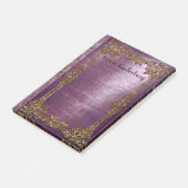 Ruette Lavendre Oud Boek Unieke Elegantie Monogram Post-it® Notes (Schuin)