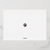 Ruff Jaar 2025 Wat de Fluff Funny Dog Foto Echt Folie Feestdagenkaart (Achterkant)