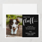 Ruff Jaar 2025 Wat de Fluff Grappige Hond Foto Feestdagenkaart (Voorkant / Achterkant)
