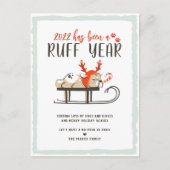 Ruff Jaar | Funny Dog kerstfeestdag Briefkaart (Voorkant)