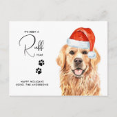 Ruff Jaar in Review Funny Golden Retriever Dog Feestdagenkaart (Voorkant)