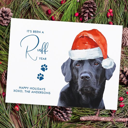 Ruff Jaar in Review Grappige Labrador Retriever Do Briefkaart