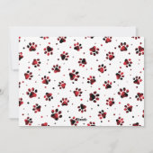 Ruff Jaar Puppy Liefde Kerstmis Kaart (Achterkant)