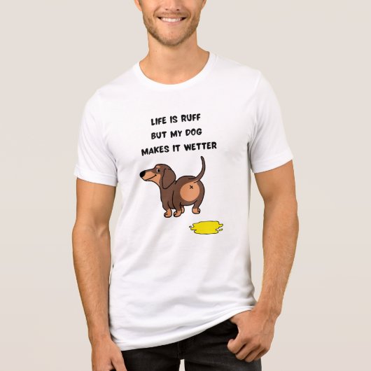 Ruff Life Funny Quote Witte Hondenliefhebbers Tri-Blend Shirt (Voorkant)