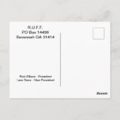 RUFF-organisatiekaart Briefkaart (Achterkant)