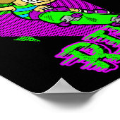 Ruff Rider - Grappige Coole Hond Skateboarden Radi Poster (Hoek)
