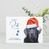Ruff Year Face Mask Quarantine Dog Feestdagenkaart (Staand voorkant)