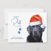 Ruff Year Funny Kerstmis Quarantine Face Mask Dog Feestdagenkaart (Voorkant)