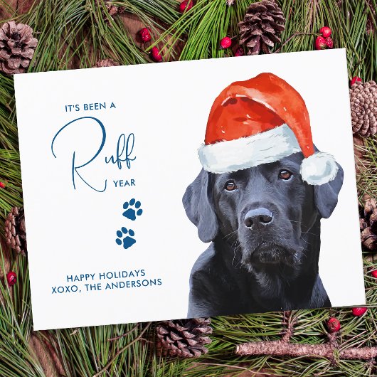 Ruff Year Funny Kerstmis Quarantine Face Mask Dog Feestdagenkaart