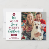 Ruff Year Funny Pet Hondenliefhebber met kerstmis Feestdagenkaart (Voorkant)