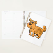 Ruffe oranje puppy hond planner (Display)
