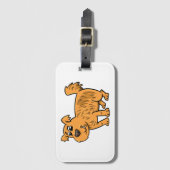 Ruffe sinaasappelhond bagagelabel (Voorkant (verticaal))