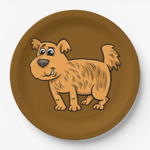 Ruffe sinaasappelle kleuren puppy hond papieren bordje