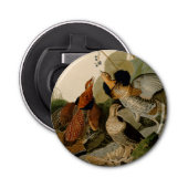 Ruffed Grouse Audubon Game Bird Button Flesopener (Voorkant)
