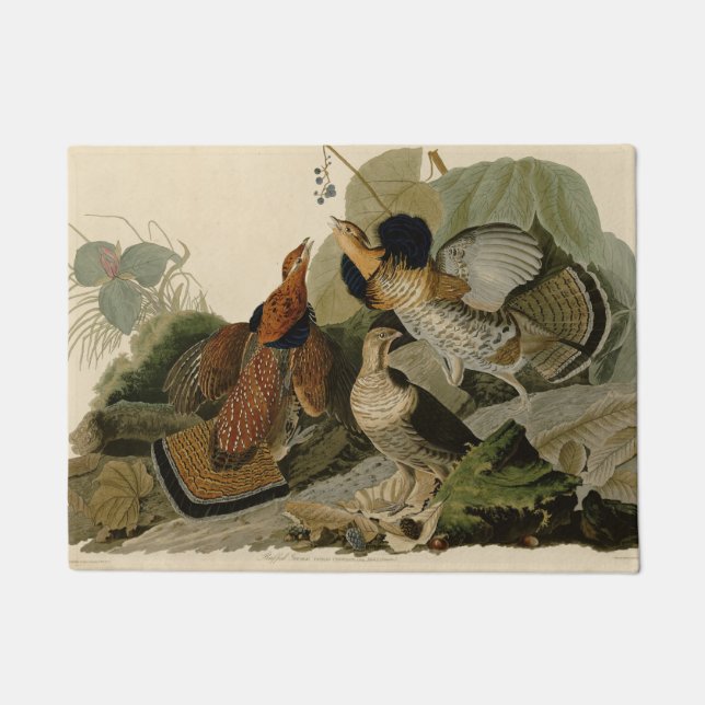 Ruffed Grouse Audubon Game Bird Deurmat (Voorkant)
