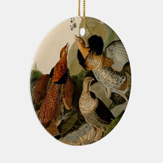 Ruffed Grouse Audubon Game Bird Keramisch Ornament (Rechts)
