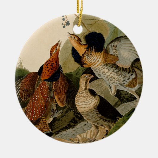 Ruffed Grouse Audubon Game Bird Keramisch Ornament (Voorkant)