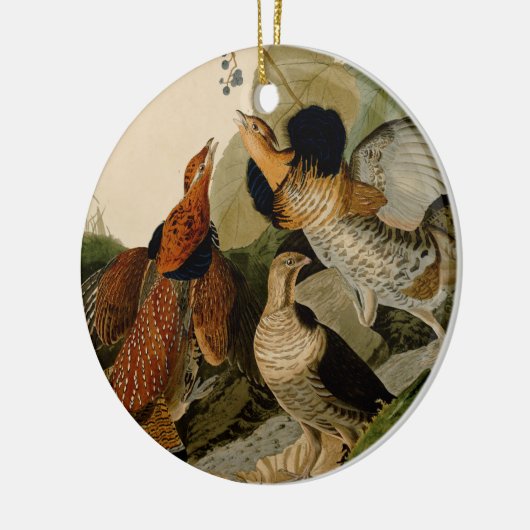 Ruffed Grouse Audubon Game Bird Keramisch Ornament (Links)
