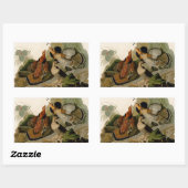 Ruffed Grouse Audubon Game Bird Rechthoekige Sticker (Vel)