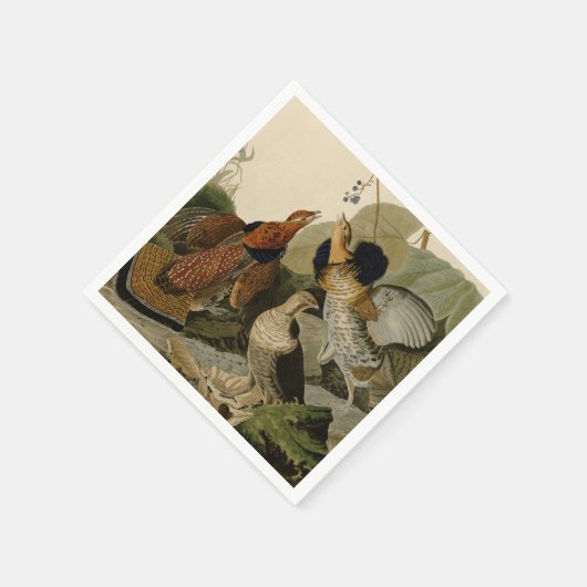 Ruffed Grouse Audubon Game Bird Servetten (Hoek)
