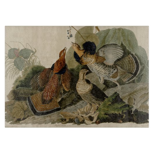 Ruffed Grouse Audubon Game Bird Snijplank (Voorkant)