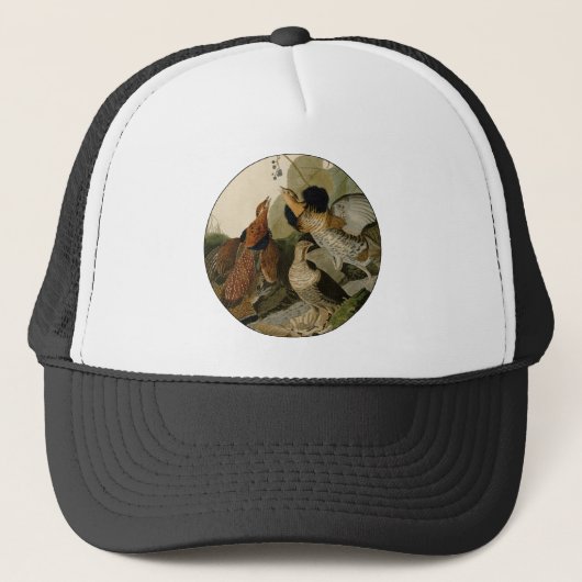 Ruffed Grouse Audubon Game Bird Trucker Pet (Voorkant)